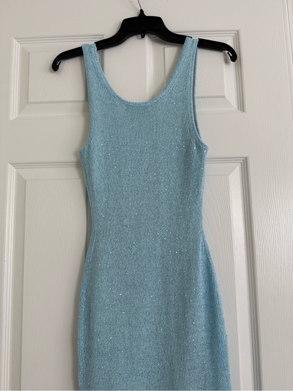 Asta Resort Ana Baia Blue Sequin Knit Maxi Dress - Picture 6 of 16